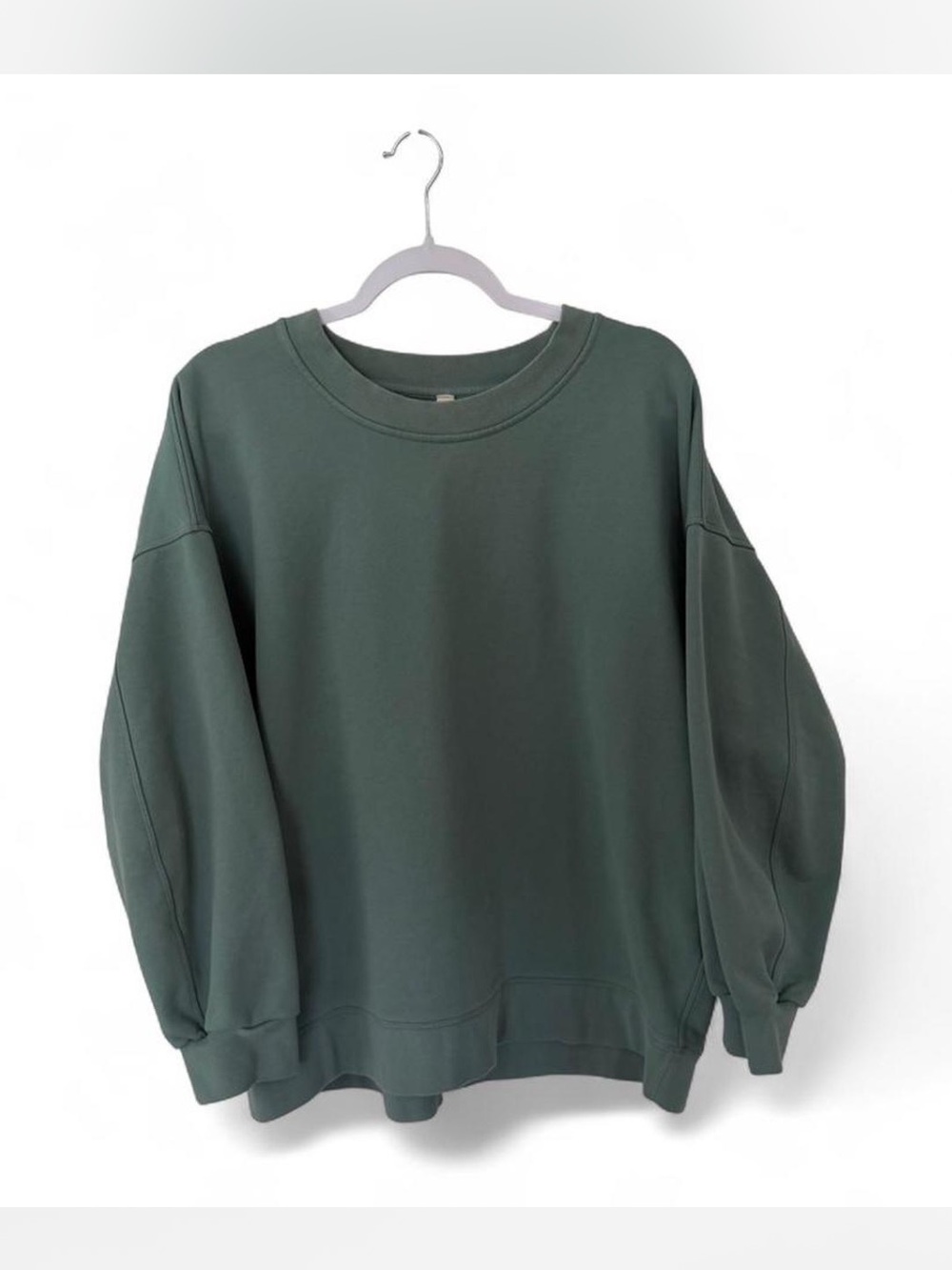 Lululemon Women Perfectly Oversized Crew Sweatshirt Size 12 Tidewater Teal Green